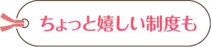 ちょっと嬉しい制度も
